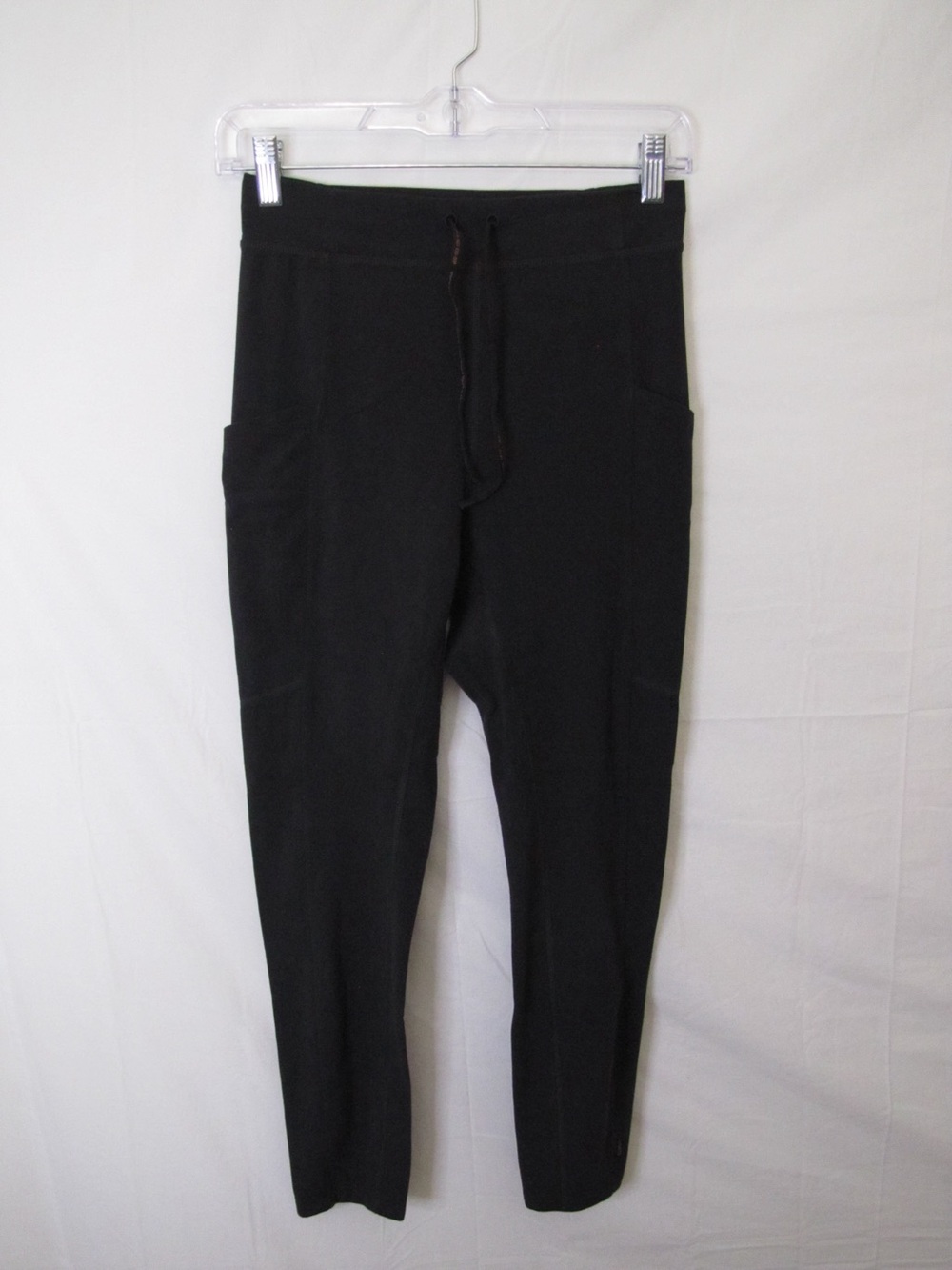 REI Black Slim Drawstring Track Joggers